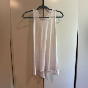 ZELOS Asymmetrical White Tank Top